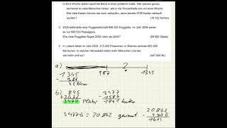 Textaufgaben zur Addition und Subtraktion Klasse 5 [upl. by Eelydnarb]