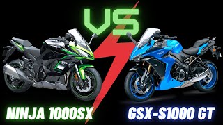 Kawasaki Ninja 1000SX Vs Suzuki GSXS1000 GT  Best Sports Tourer in 2022 [upl. by Marilou665]