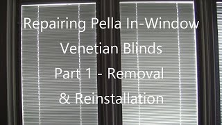 Pella In Window Blinds Repair Part 1 [upl. by Norword45]