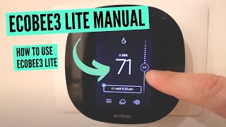 Ecobee3 Lite Manual  How To Use Ecobee3 Lite [upl. by Suoivart]