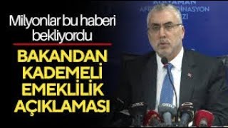 Ve kademeli emeklilik detayları belli oldu Milyonlar bu haberi bekliyordu [upl. by Jaehne757]