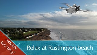 A walk and drone flight on Rustington beach in West Sussex [upl. by Adama]