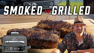 Reverse Seared Smoked Steak vs Grilled Steak on the Ninja Woodfire Grill [upl. by Humfried]