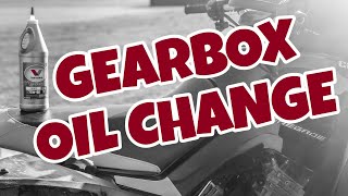 HOW TO CHANGE GEARBOX  TRANSMISSION OIL CANAM RENEGADE 1000 XMR  Valvoline 75W140 [upl. by Roana898]