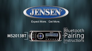 JENSEN® Marine  MS2013BT Bluetooth® Pairing Instructional [upl. by Yrennalf]