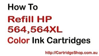 How To Refill HP 564 Colour Ink Cartridges [upl. by Aicul477]