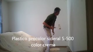 Pintar paredes en plastico sideral S500 crema a rodillo [upl. by Simpson]