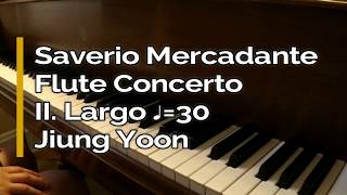 Piano Part  Mercadante Flute Concerto in e minor 2nd mov ♩30 [upl. by Gurolinick]