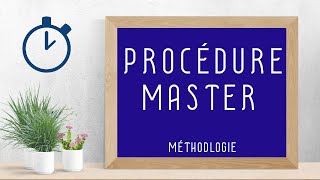 Procédure de Master ECandidat  Méthodologie [upl. by Surdna]