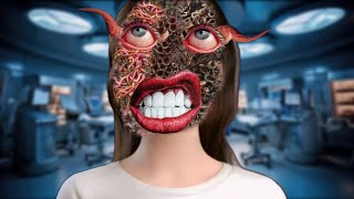 Asmr Removal Trypophobia Warts Face Treatment Animation 3d Big Acne Treatment [upl. by Saint738]