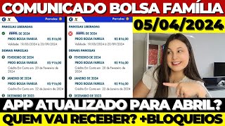 🚨ACABA DE SAIR NOVA ATUALIZAÇÃO no APLICATIVO BOLSA FAMÍLIA QUEM VAI RECEBER em ABRIL [upl. by Ellinad]