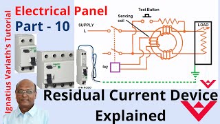 Know about Electrical Panel – Part 10  Residual Current Device – Explained [upl. by Sperling344]