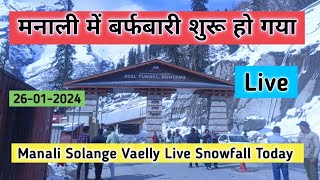 Manali snowfall today 26012024 Manali live snowfall 2024 Manali live snowfall In january manali [upl. by Temirf]