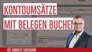 DATEV Unternehmen online Kontoumsätze mit Belegen buchen [upl. by Kort]