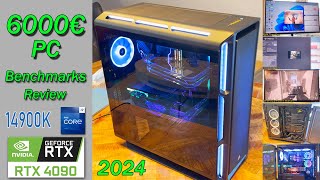 6000€ PC Benchmarks Review Power consumption Realtime  i9 14900K RTX 4090 64GB RAM 6TB SSD [upl. by Giana]