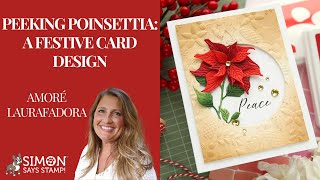 Peeking Poinsettia Festive Card Design [upl. by Alexandro339]