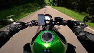 Kawasaki ER6N 2016 Power In Mountain  PURE SOUND  POV [upl. by Ynahpets495]