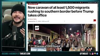 MASSIVE Migrant Caravan RUSHES To US Border After Trump Win Trump WILL invoke MILITARY To Deport [upl. by Dredi]