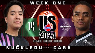 NuckleDu Cammy vs Caba Guile  Bo3  Street Fighter League ProUS Week 1 [upl. by Aissatan]