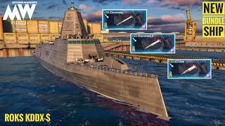 ROKS KDDXS  New bundle ship review and gameplay  Modern Warships [upl. by Htnicayh]