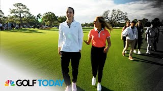 Caitlin Clark talks playing with Nelly Korda soaking in her first golf tournament  Golf Channel [upl. by Cadal]