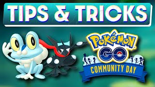 FROAKIE COMMUNITY DAY TIPS amp TRICKS  POKÉMON GO [upl. by Blackstock569]