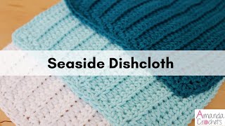 Seaside Dishcloth  Easy Dishcloth Pattern [upl. by Calia]