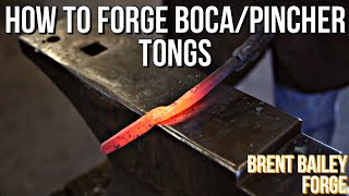 How to Forge Tongs  BocaPincher tongs Forging Tongs with Brent Bailey [upl. by Alatea]