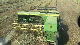 John Deere 346 with farmhand accumulator in action [upl. by Enirac193]