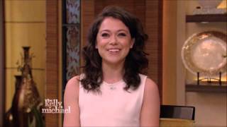 Tatiana Maslany Live With Kelly and Michael 2015 05 13 [upl. by Anawd]