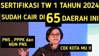 SERTIFIKASI TRIWULAN 1 TAHUN 2024 SUDAH CAIR DI 65 DAERAH INI [upl. by Haroppizt]