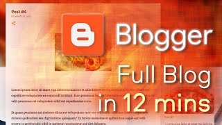 Blogger  Tutorial for Beginners in 12 MINUTES  FULL GUIDE [upl. by Perlman]