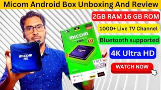 Micom Android Box Unboxing  Micom 4K Android SetTop Box MC102  Unboxing the Micom Android Box [upl. by Ahsieki666]