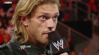 Edge Retires from Wrestling on Raw 041111 [upl. by Weidman]