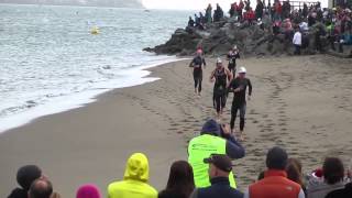 Escape from Alcatraz Triathlon Swim 2013 San Francisco California 14 [upl. by Ycnaf404]