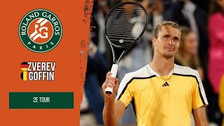 ROLAND GARROS 2024  2ÈME TOUR  ZVEREV vs GOFFIN TENNIS WORLD TOUR 2 [upl. by Ytsihc]