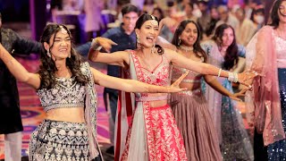 Brides Family Surprises the Bride amp Groom with a Beautiful Dance Performance at the Sangeet  4K [upl. by Iliak819]