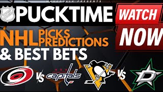 NHL Predictions Picks amp Odds  Hurricanes vs Capitals  Penguins vs Stars  PuckTime Mar 22 [upl. by Ogir836]