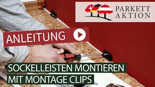 Sockelleisten montieren Teil 2 Montageclips Clipstar [upl. by Ayatahs347]