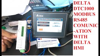 MODBUS COMMUNICATION RS485 BETWEEN DELTA DTC 1000 AND DELTA HMI  DELTA MODBUS IN HINDI [upl. by Eidorb]