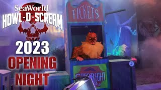 HowlOScream 2023 Opening Night  SeaWorld  San Antonio TX [upl. by Arem]