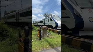 Goa to Mumbai Vande Bharat Express  Sawantwadi Crossing  Konkan Railway  Indian Railway [upl. by Forcier680]