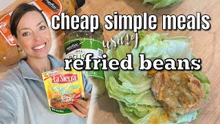 CHEAP SIMPLE MEALS USING REFRIED BEANS Healthy and EASY Low Budget Meal Ideas That Taste Good [upl. by Magdaia]