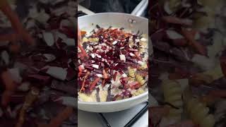 Pasta con radicchio gorgonzola e speck 🤤🍴 sebastianfitarau [upl. by Esimorp]