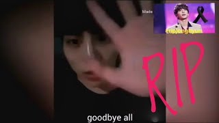 Engsub Shinee Jonghyun Last Goodbye to fans in Instagram LIVE RIP [upl. by Atekihc]