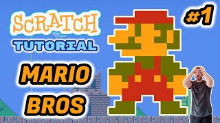 How to Make a SUPER MARIO BROS SCROLLING PLATFORMER GAME in Scratch 30  Tutorial 1 [upl. by Hammer]