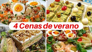 4 Recetas Para Cenas De Verano Rápidas Fáciles y Sanas ✌ [upl. by Neerol]