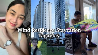 Wind Residence Tagaytay Staycation Part 1 Video  missjoyvlog [upl. by Dionne680]