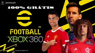 SAIU NOVO PES 2022 PARA XBOX 360 100 GRATUITO EFOOTBALL [upl. by Htyderem]