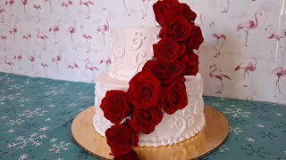 Pastel 2 pisos para boda cake pasteleriacreativa foryou cakedecorating viralcake parati [upl. by Bradan957]